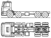 MAN 8x4 lorry diagram